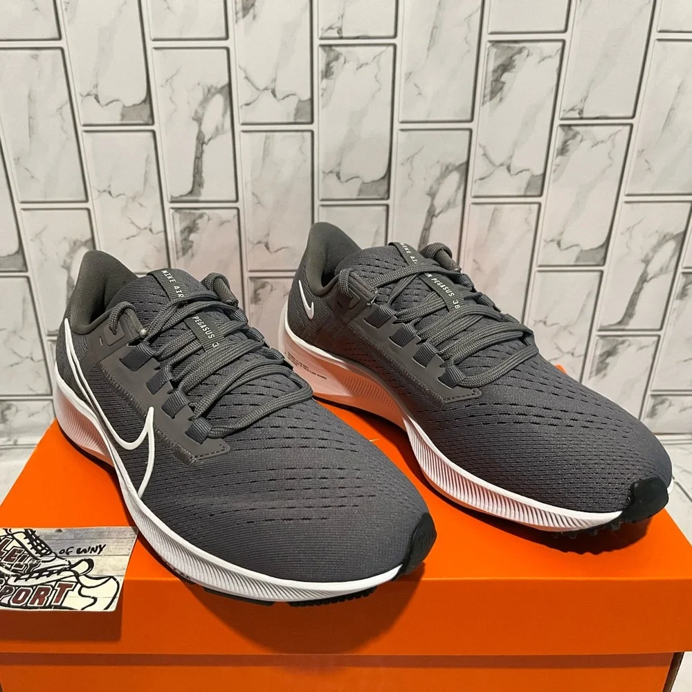 New Nike Air Zoom Pegasus 38 Grey White Running Training Gym Shoes Workout Women